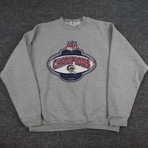 Vintage St. Louis Rams Sweatshirt Mens XL Gray NFL Football Super Bowl XXXIV